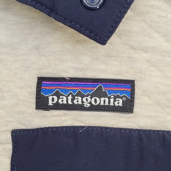 Patagonia Pullover Sweater Small 19x22 Beige Blue - Picture 13 of 16